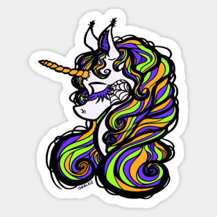 Halloween Unicorn Light Version Sticker